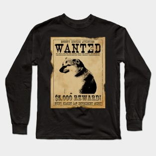 Cheems Wanted Poster Long Sleeve T-Shirt